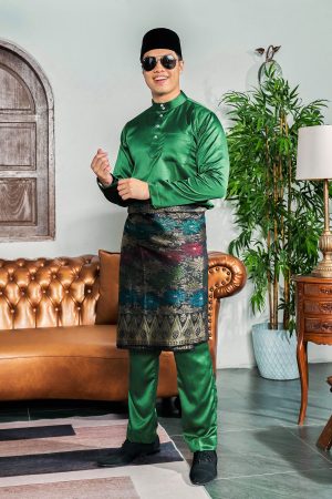 Baju Melayu Tailored Fit Hombre X MCC - Zamrud Green