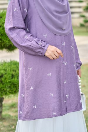 Tunic Coquette Sulam Ribbon Camile - Iris Purple