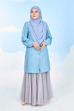 Tunic Coquette Sulam Ribbon Camile – Denim Blue