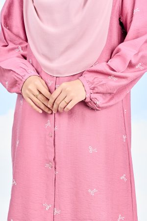 Tunic Coquette Sulam Ribbon Camile – Flamingo Pink