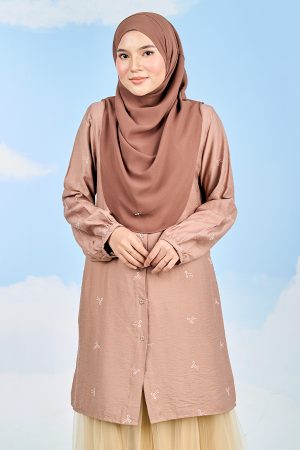 Tunic Coquette Sulam Ribbon Camile – Sable Brown