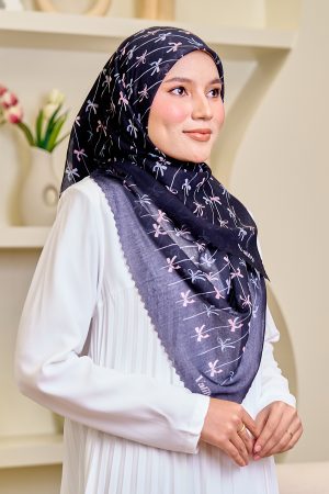 Valily Tudung Bawal Cotton Voile Essaouira - Hera Black