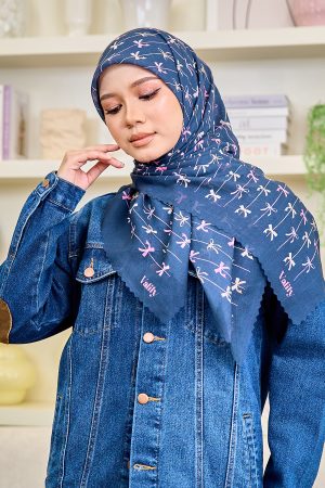 Valily Tudung Bawal Cotton Voile Essaouira - Hera Blue