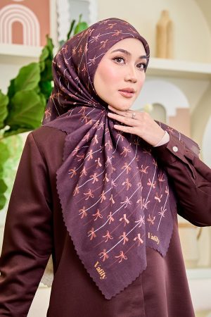 Valily Tudung Bawal Cotton Voile Essaouira - Hera Brown