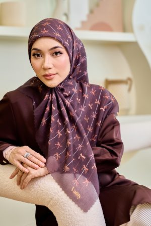 Valily Tudung Bawal Cotton Voile Essaouira - Hera Brown