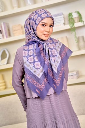 Valily Tudung Bawal Cotton Voile Essaouira - Yara Purple