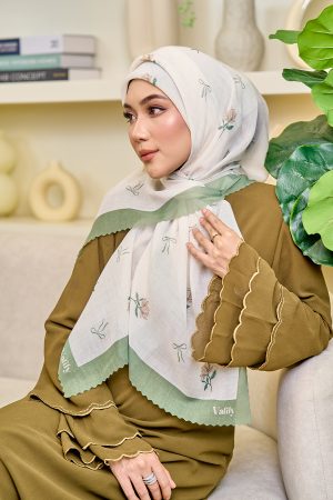 Valily Tudung Bawal Cotton Voile Essaouira - Zyra Cream